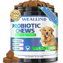 200 PCS Probiotika for hund - Hundeprobiotiske Chews for Gut Helse, Digestiv støtte og kløende hud relief Pet diarrea Gassbehandling - Probiotika, Digestive enzymer, Prebiotika, Pumpkin