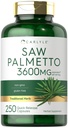Carlyle så Palmetto for menn og kvinner | 3600 mg | 250 kapsler | Herb ekstrakt Supplement | Serenoa Repens | Ikke-GMO og Glutenfri