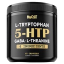 5 HTP 200 mg GABA 500mg L-Theanine 200mg L-Tryptophan 100mg Supplement - støtte hjerne, sirkulasjon helse, konsentrasjon og hvile godt - 60 kapsler i 1 måned - 4in1 Premium blanding