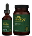 Global Healing Center - Liver Health & CoQ10 & BioPQQ med Shilajit Kit - Væskedråper for sunn blodstrøm, Vei sirkulasjon og avansert hjerte, hjernestøtte for konsentrasjon og fokus
