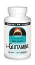 Kilde Naturals L-Glutamine - Gratis form Aminosyre som støtter Metabolsk energi - 100 kapsler