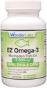 Atlantic Menhaden Fish Oil Omega-3 2000 mg, Burpless, laget i USA, perfekt balanse av EPA+ DHA + DPA 90 Softgels