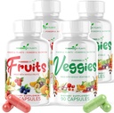 Daglig frukt og grønnsaker Supplement - 360 kapsler i 60 dager, ikke GMO & Glutenfri Supermat med naturlige vitaminer - drevet av planter, 4-pakke