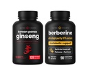 NutraChamps Energi & Metabolic Støtte: Ginseng & Berberine Duo