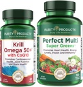 Renhetsprodukter Bundle - Krill Omega 50+ med CoQ10 + Perfekt flergrønn