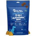 Zesty Paws Senior Dog Multivitamin behandlinger - Glukosamin for hund + Digestive Enzymer & Probiotika - Korn gratis Hundevitaminer og kosttilskudd for hud & Coat + Immune Helse Kylling - Avansert - 60ct