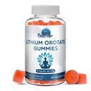 Litium Orotate Gummies 5 mg per servering - tredjepart testet, plante basert. Alterativt til litiumdråper eller piller. Spor Mineral for Mood Support- Jordbær Flavored Litium Kosttilskudd- 60 greve