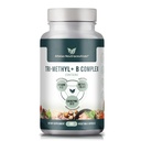 Tri-Metyl+ B Kompleks Metylerte B-vitaminer - Full Spectrum Metyl B Complex Vitamin Supplement For MTHFR Støtte med aktive former av B12 Metylkobalamin, Adenosylkobalamin og Metylfolat