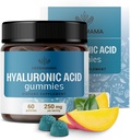 HERBAMAMA Hyaluronsyre Gummies - 250mg ren hyaluronsyre for hår, hud og negler støtte - Vegan, ikke-GMO hud elastisitet supplement - 60 Pektin-basert mango-flavored Chews