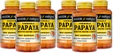 MASON NATURAL Papaya Digestive Enzyme Complex - Sunn Digestive Function, fremmer næringsrik absorpsjon, Peach Flavor, 100 Chewables (Pack of 6)