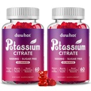 Kalium Citrate 1000mg Gummies, Kalium Supplement for voksne kvinner og menn, støtte ben krummer og muskel helse, 120 Chewables
