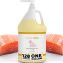 Laksolje for hunder av Buddys beste – 1 Gallon (128oz) | 100% norsk fiskeolje | Human-Grade & Odorless | Omega 3 Supplement for Coat & Joints