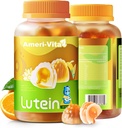 Sugar Free Lutein 5mg Gummies for øyene Helse: med 1mg Zeaxanthin, Lutein Supplements Øyevitaminer fylte Gummies Lutein Supplement for visjon og blå lys beskyttelse,Orange Flavor, 60 greve