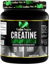 Pure Creatine Monohydrate pulver Supplement, Unflavored, støtter bulk muskel energi, gjenoppretting, og styrke - Kreatin Supplement for menn og kvinner - 500G, 5000 mg Per Serv (5g) - 100 Serveringer