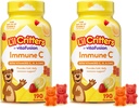 L'il Critters Immun C Daily Gummy Supplement Vitamin for barn, for vitamin C, D og sink for immunstøtte, oransje, sitron og Cherry Flavors, 190 gummier (pakke med 2)