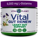 Vital Planet - Vital Gut Renew Powder Supplement for Leaky Gut Reparasjon med L-Glutamine, Marshmallow og Ginger Root, DGL Licorice Root og organisk Aloe Vera, L Glutamin 6000mg 6,88 oz