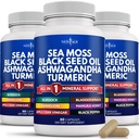 New Age Silica Sea Moss, Svart Seed Oil, Ashwagandha, Turmeric, Bladderwrack, Burdock - med Manuka, Honning Dandelion, ACV Black Pepper Glutenfri