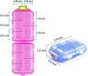 Liten reisepille arrangør, 10 sammenligning piller saken planlegger, Bærbar folding daglig Medcine Container Capsule dispenser for lagring medisinering, Meder, vitamin, fiskeolje, Supplement, Blå