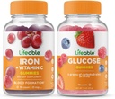 Livbart jern med vitamin C + glucose, Gummies Bundle - Great Tasting, Vitamin Supplement, Glutenfri, GMO Gratis, Chewable Gummy