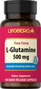 Lindberg L Glutamin Capsules for kvinner og menn | 500 mg | 100 piller | Gratis skjema Supplement | Ikke-GMO, Glutenfri
