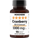 MONOHERB Cranberry Extract 1000 mg - 90 vegetariske kapsler