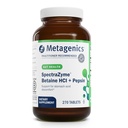Metagenics SpectraZyme Betaine HCI + Pepsin - Støtter Mage Helse og hjelpemidler i Digestion * - med Betaine HCl & Pepsin - Proteolytisk Digestive Enzyme * - Ikke-GMO - 135 Serveringer - 270 Tabletter