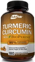 NutriFlair Turmeric Curcumin med BioPerine - 1300mg, 180 kapsler - 95% Standardisert Curcuminoids Turmeric Supplement ekstrakt med svart pepper for optimal absorpsjon - 180 Kapsler