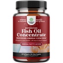 Omega 3 Fish Oil Supplement - EPA DHA Fish Oil Omega 3 Supplement med immun Booster Brain Vitaminer - Burpless 2000 mg per servering for Mood Boost Liver Support og PMS Relief Support