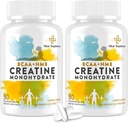 8-i-1 Kreatin Monohydrat med BCAA & HMB, 5000 mg for menn og kvinner, Kreatin Chews for muskler, utvinning, utholdenhet og styrke, høy absorpsjon, sitron flavor, sukkerfri, 180 tabletter