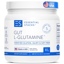 Essential Stacks Gut L-Glutamin pulver - Eksklusivt laget i USA - Pure L Glutamin pulver for Gut Helse (100 Services, Unflavored)