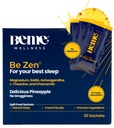 BeMe BeZen søvnhjelp kosttilskudd naturlig uten Melatonin - 2X absorpsjon enn piller - søvnhjelpmidler for voksne med magnesium, Ashwagandha, kamille, L-theanin & GABA - Delicious Pineapple