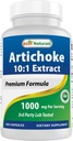 Beste Naturals Artichoke Extract 1000 mg Per Serving- 3rd Party Lab Testet - 180 Kapsler