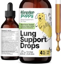 Forever Puppy Lung Støtte Drops for hunder - Respirasjonshelse Kosttilskudd - Mullein Leaf & Echinacea Urt for lunger - flytende hund vitaminer og kosttilskudd - Sukker & alkoholfri tinktur - 4 fl oz