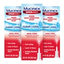 Mucinex Sinus-Max Nasal Spray Decongestant, 12 timer Over-The-Counter Medisin Nose Spray for Sinus Relief, Nasal Decongestants for voksne, Kjøle Menthol, 0,75 Fl Oz (Pack of 3)