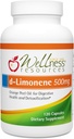 wellness ressurser høy potens d-Limonen kapsler 500mg, 120 kapsler - Orange Peel ekstrakt for Digestive Helse, Heartburn, Acid Reflux, avgift