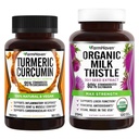FarmHaven Milk Thistle 120 kapsler og gurkemeie curcumin 90 kapsler