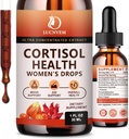 Cortisol Supplement for kvinner, Cortisol Reducer Detox Manager, Ashwagandha/Rhodiola Rosea/Manesium Complex for Mood/Focus & Sleep, opprettholde sunne Cortisol nivå- 30 dagers vegansk forsyning