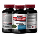 Pure Herbal Supplement - Klamat Blå Grønn Algae 500mg - Øk energinivåene, Forbedre Digestion og Forbedre Immunsystem, spirulina, klorella, Klamat Blå Grønn Algae pulver - 1B 60 Kapsler