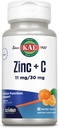 KAL Zinc Plus C, Umiddelbar løse vitamin C og sink, Cellular funksjon og immunstøtte, Optimal absorpsjon, Naturlig Tangerine Flavor, 60-dagers pengene-tilbake garanti, 90 Serveringer, 90 mikrotabletter