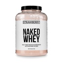 Naked Strawberry Whey Protein - Alt Naturlig Grass Fed Whey Protein pulver + tørket Strawberry + kokos sukker- 5lb bulk, GMO-fri, soya fri, glutenfri. Bistand Muskelvekst og gjenoppretting - 61 Services
