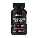 Vitabod Melatonin 20 mg - 240 Hurtigoppløselige tabletter - Drug Free - Natural Berry Flavor - Vegetarisk, ikke-GMO, Glutenfri 240 Count (Pack of 1) (240 Count (Pack of 1))