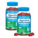 Digestiv fordel Prebiotiske Fiber Supplement Jordbær Flavor Gummier med Probiotika for kvinner og menn Digestiv helse, voksne regelmessighet og Gut helse, 60 greve (2 Pack)