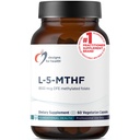 Designs for Helse L 5-MTHF - Quatrefolic L Metylfolat Supplement 5 mg (8500 DFE) - Metylert folat Supplement for kvinner og menn - støtter metylering - Ikke-GMO, Glutenfri (60 kapsler)