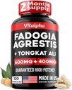 Ultra konsentrert 86.000mg Fadogia Agrestis Tongkat Ali blanding – 200:1 Tongkat Ali + 10:1 Fadogia Agrestis + Bioperine - Maksimal styrke blanding for atletisk ytelse og muskelmasse - 120 V-kapsler