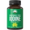 Raw Whole Food Iodine Supplement fra organisk Kelp (Ascophyllum Nodosum) ved Peak Performance. Kalium jodide støttetabletter. for metabolisme, energi og immunforsvar. 120 Vegan Capsules, piller.