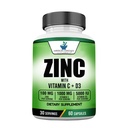 American Standard Supplements Sink 100mg, vitamin C 1000mg, og vitamin D3 5000 IU (125mcg) Per servering - Glutenfri, Ikke-GMO, 60 kapsler, 30 Serveringer