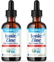 LIQUIDHEALTH USDA Organic Ionic Sink høy potens drops - spor Mineral flytende vitamin Supplement for voksne, barn - Immun & Digestiv støtte, hud og sår helse - USA laget, vegansk, ikke-GMO (2 pakke)