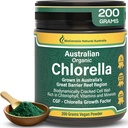 Biogenese Organic Chlorella pulver – 200g | Australian Grown | BioDynamic Cracked Cell Wall | Rik på klorofyll, vitaminer og mineraler | støtter energi og immunitet | Vegansk pulver
