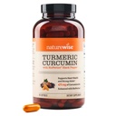 NatureWise Turmeric Curcumin 500mg med svart pepper Softgels - Ekstra styrke, forbedret absorpsjon - 95% Curcuminoids & BioPerine for immunstøtte - Glutenfri, ikke-GMO - 180 greve[6-måneders forsynings]