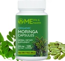 ME LIFE & Helse Moringa Kapsler, 100% organisk Moringa oleifera Leaf, ren Moringa pulver, munsystem, essensielle vitaminer og aminosyrer ikke-GMO & glutenfri, ren og naturlig 120 ct. 500mg caps